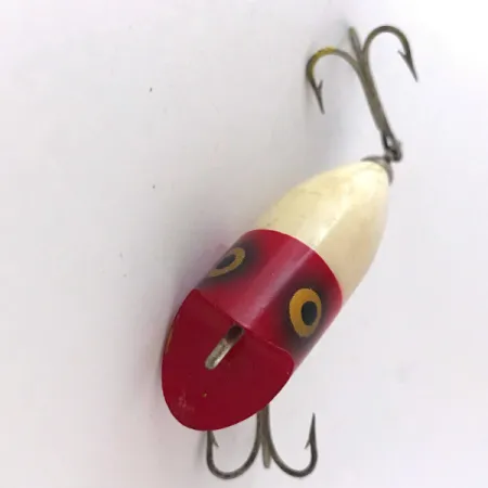 Vintage Heddon Tiny Lucky 13, 3/16oz Red / White fishing lure #4167