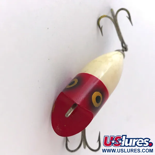 Vintage   Heddon Tiny Lucky 13, 3/16oz Red / White fishing lure #4167