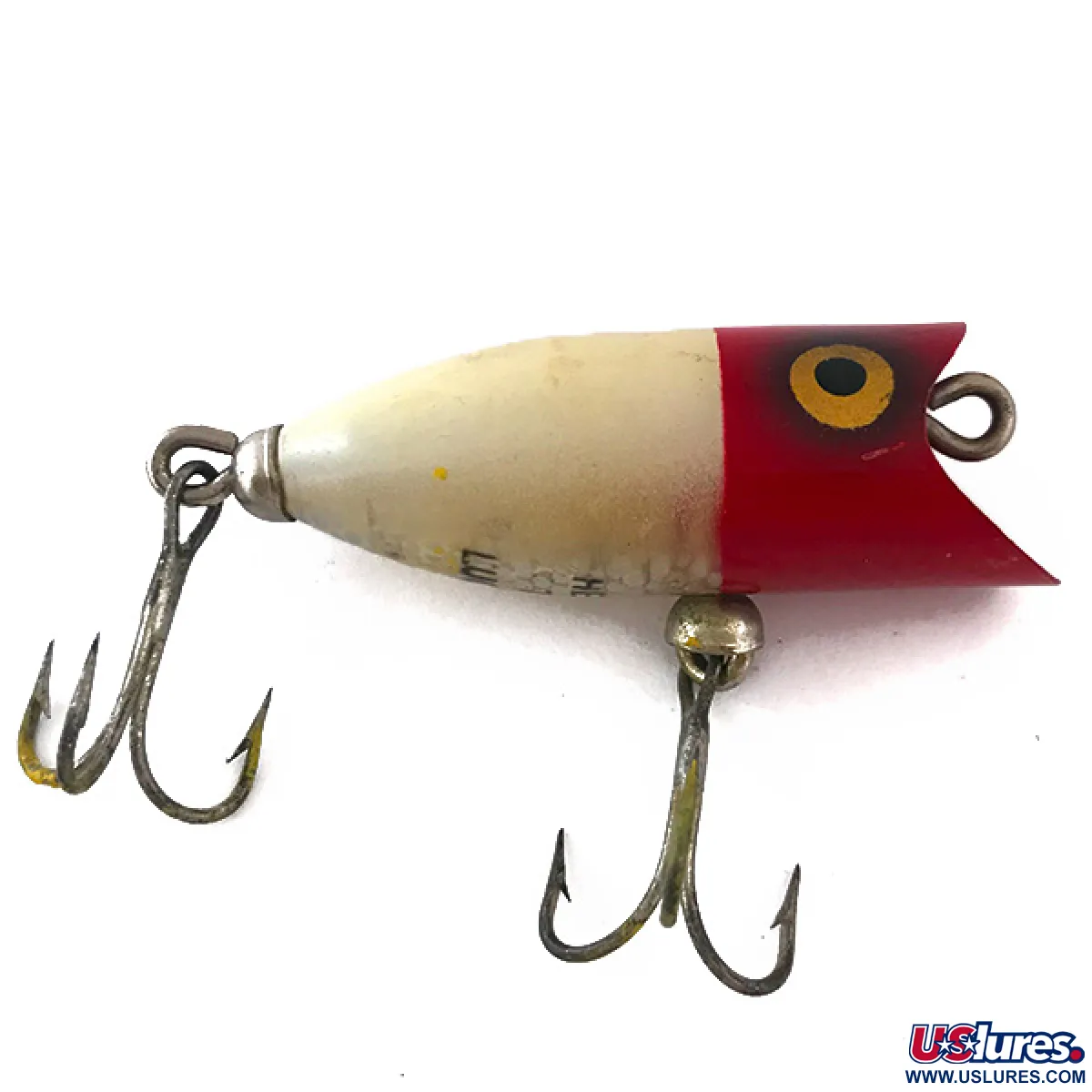 Vintage Heddon Tiny Lucky 13, 3/16oz Red / White fishing lure #4167