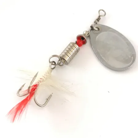 Vintage South Bend 3, 1/4oz Nickel / Red / White spinning lure #4185