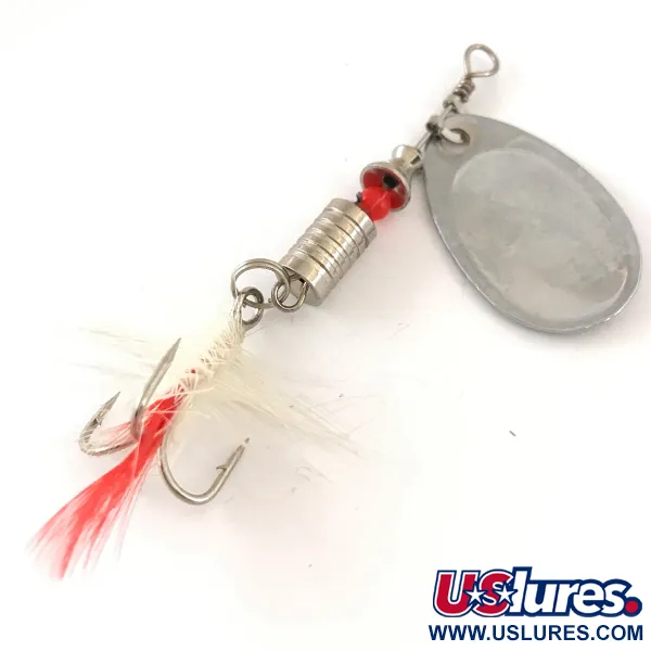Vintage   South Bend 3, 1/4oz Nickel / Red / White spinning lure #4185