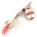 Vintage   South Bend 3, 1/4oz Nickel / Red / White spinning lure #4185