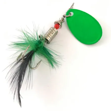 Vintage South Bend 3 UV, 1/4oz Green UV Glow in UV light, Fluorescent spinning lure #4186