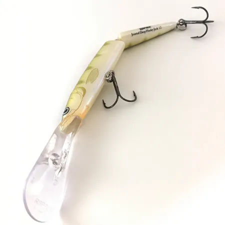 Vintage Rapala Jointed Deep Husky Jerk 12, 1/2oz Perch fishing lure #4188