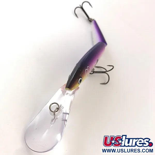 Vintage Rapala Jointed Deep Husky Jerk 12, 1/2oz Purple fishing lure #4189