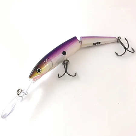 Vintage Rapala Jointed Deep Husky Jerk 12, 1/2oz Purple fishing lure #4189