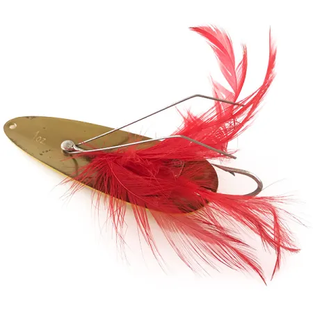 Vintage Eppinger Weedless Dardevle, 1oz Five of Diamonds fishing spoon #4204