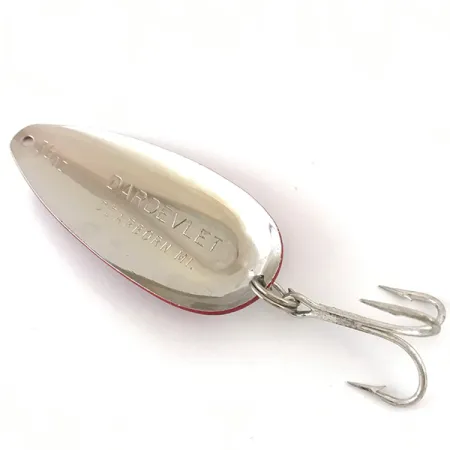 Vintage Eppinger Dardevle Dardevlet , 3/4oz Red / White / Nickel fishing spoon #4206