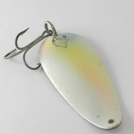 Vintage Eppinger Dardevle Dardevlet , 3/4oz Rainbow Pearl / Nickel fishing spoon #4215
