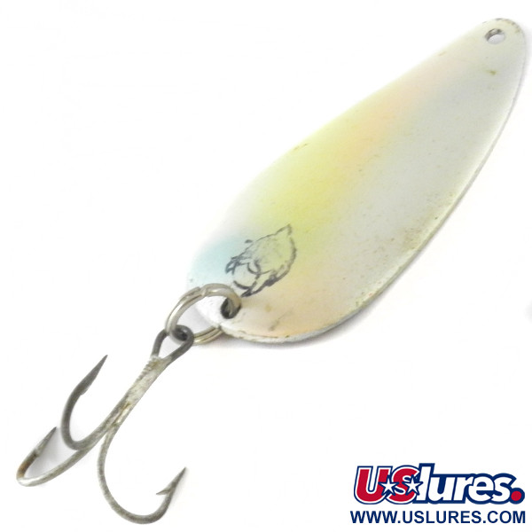 Vintage  Eppinger Dardevle Dardevlet , 3/4oz Rainbow Pearl / Nickel fishing spoon #4215