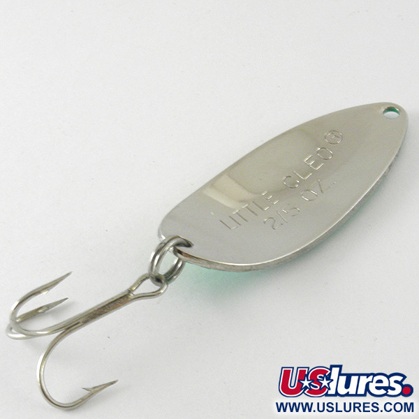 Vintage   Acme Little Cleo, 2/5oz Yellow / Green / Nickel fishing spoon #4219