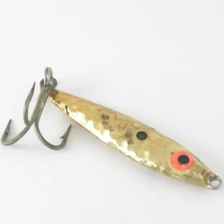 Vintage Mann's Bait  Mann's Mann-O-Lure Hammered, 3/5oz Hammered Gold fishing spoon #4221