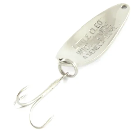 Vintage Seneca Little Cleo, 1/4oz Nickel / Red fishing spoon #4224
