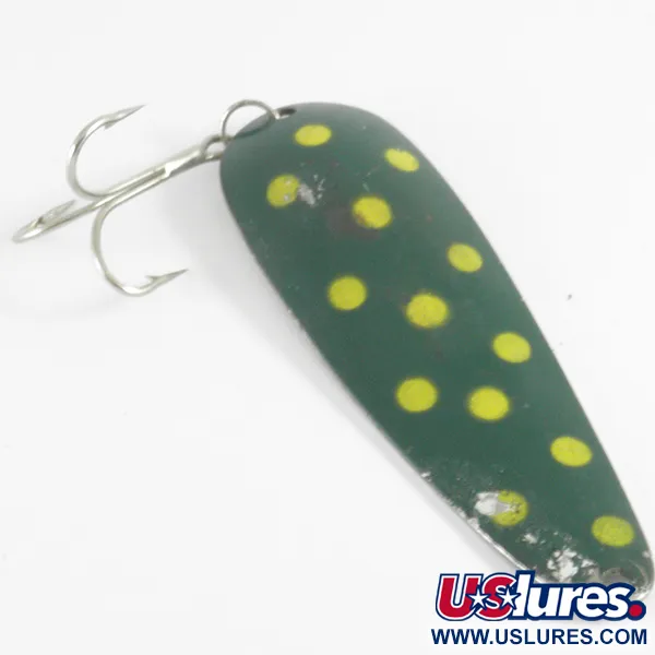 Vintage  Worth Chippewa, 3/4oz Frog / Nickel fishing spoon #4229