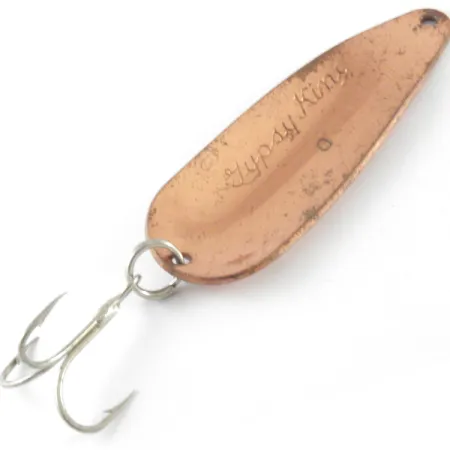 Vintage Weller GyPSY KING 0, 2/5oz Copper fishing spoon #4232