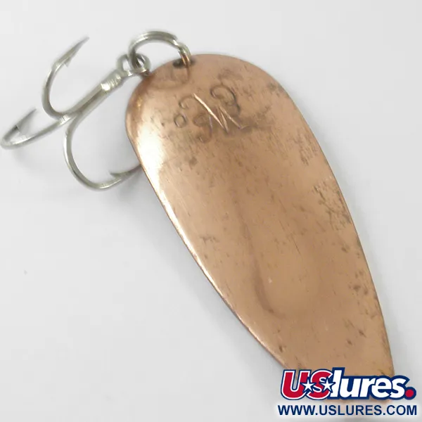 Vintage  Weller GyPSY KING 0, 2/5oz Copper fishing spoon #4232