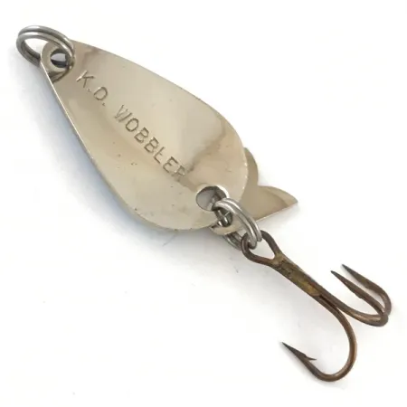 Vintage Acme K.O. Wobbler, 1/8oz Nickel / Blue fishing spoon #4236