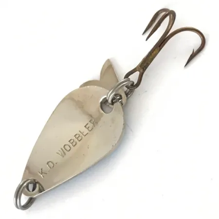 Vintage Acme K.O. Wobbler, 1/8oz Nickel / Red fishing spoon #4237