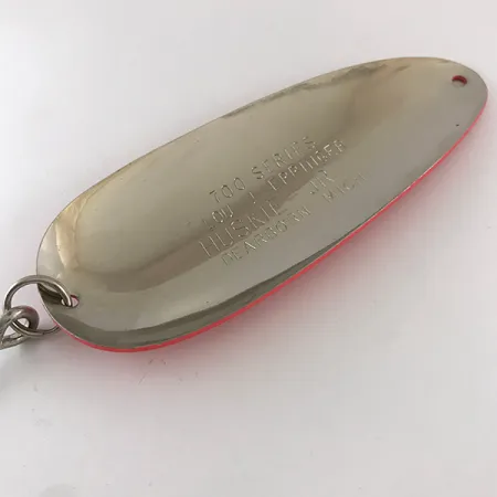 Vintage Eppinger Dardevle Huskie Junior, 2oz Salmon / Nickel fishing spoon #4244