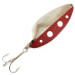 Vintage  Seneca Little Cleo (Hula Girl), 3/4oz Red / White / Nickel fishing spoon #4247