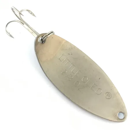 Vintage Acme Little Cleo, 3/5oz Nickel / Blue fishing spoon #4269