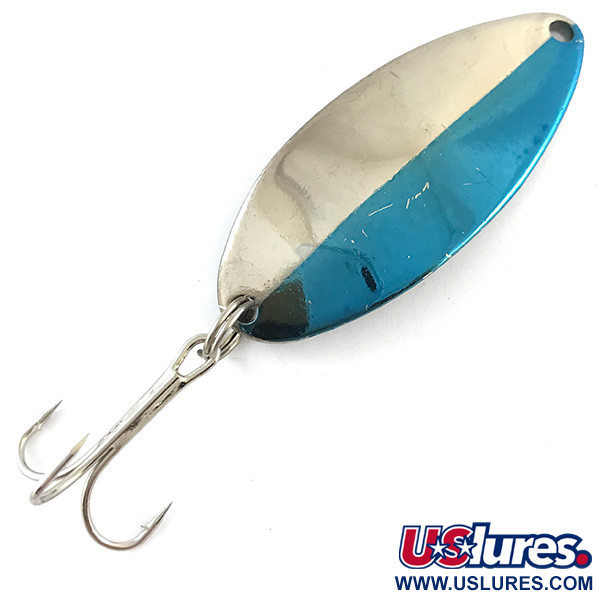 Vintage   Acme Little Cleo, 3/5oz Nickel / Blue fishing spoon #4269