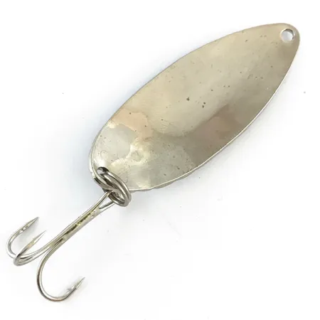 Vintage Acme Little Cleo, 2/5oz Hammered Nickel / Blue fishing spoon #4271
