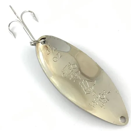 Vintage Seneca Little Cleo (Hula Girl), 3/4oz Nickel / purple fishing spoon #4274