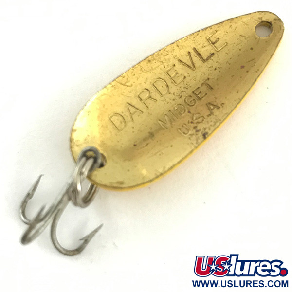 Vintage  Eppinger Dardevle Midget, 3/16oz Five of Diamonds fishing spoon #4279
