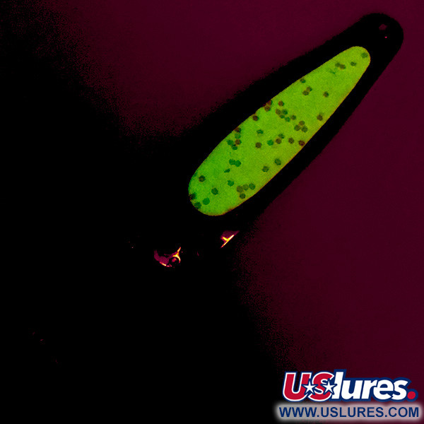 Vintage  Advance tackle Stinger Scorpio Glow, 3/16oz Copper / White Glow in Dark fishing spoon #4284
