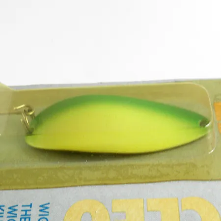 Seneca Little Cleo (Hula Girl), 1/2oz Yellow / Green / Nickel fishing spoon #4286