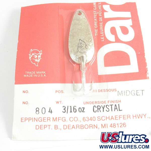  Eppinger Dardevle Midget Crystal, 3/16oz Crystal, discontinued in 1980s fishing spoon #4288