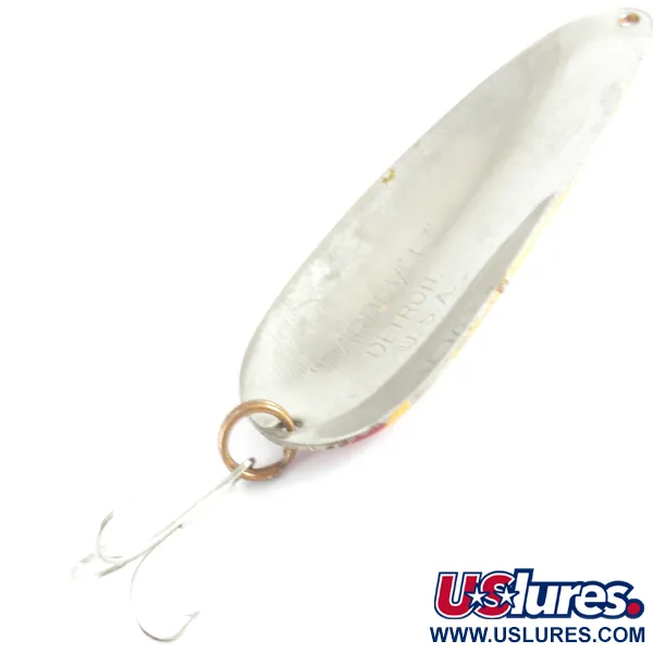 Vintage  Eppinger Dardevle, 1oz Nickel / Orange / Black fishing spoon #4304