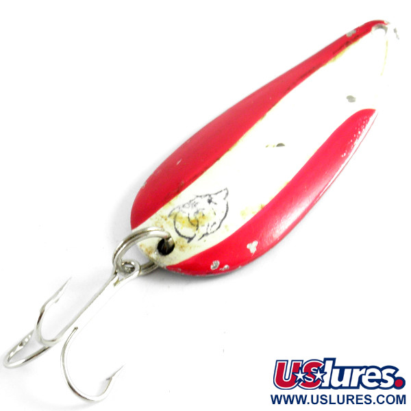 Vintage  Eppinger Dardevle Dardevlet , 3/4oz Red / White / Nickel fishing spoon #4305