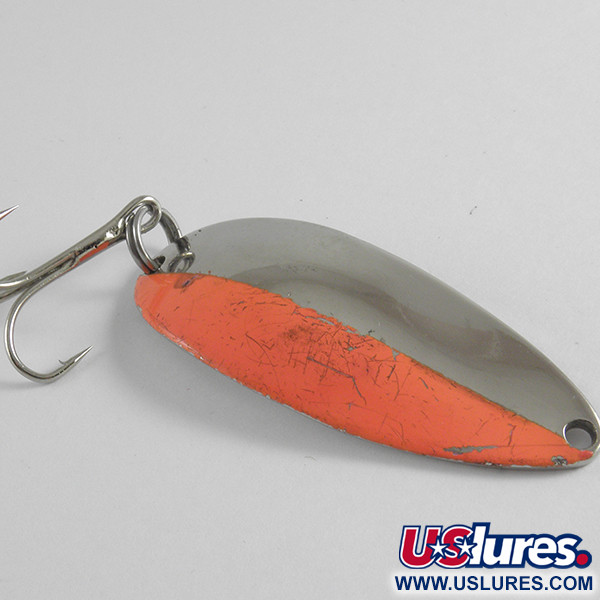 Vintage  Seneca Little Cleo (Hula Girl), 1/2oz Nickel / Orange fishing spoon #4314