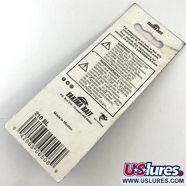  Yakima Bait Worden’s Original Rooster Tail, 3/16oz Silver spinning lure #4405