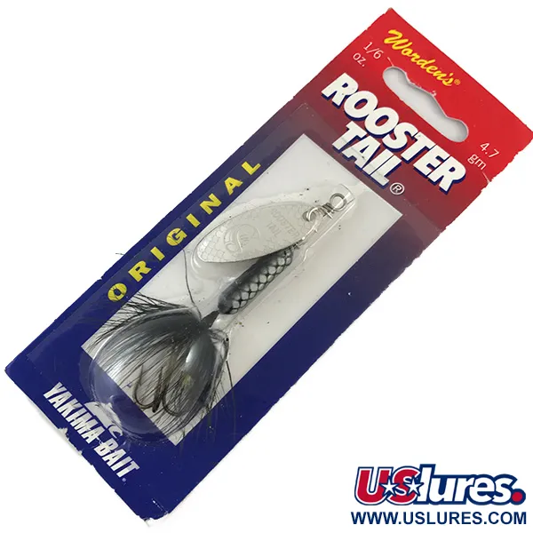  Yakima Bait Worden’s Original Rooster Tail, 3/16oz Silver spinning lure #4405