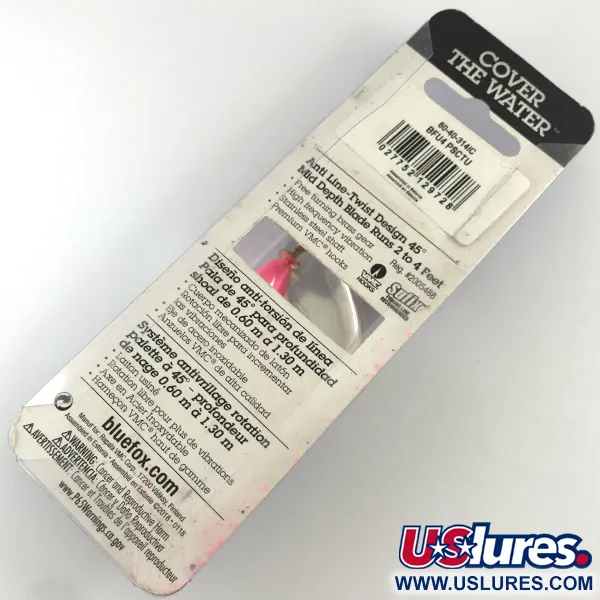 Blue Fox Super Vibrax 4 UV, 1/3oz UV Glow in UV light, Fluorescent spinning lure #4324