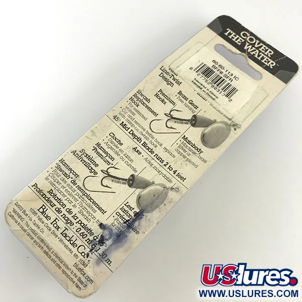 Blue Fox Super Vibrax 6, 2/3oz Silver spinning lure #4325