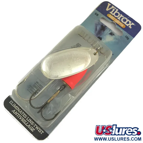 Blue Fox Super Vibrax 6, 2/3oz Silver spinning lure #4325
