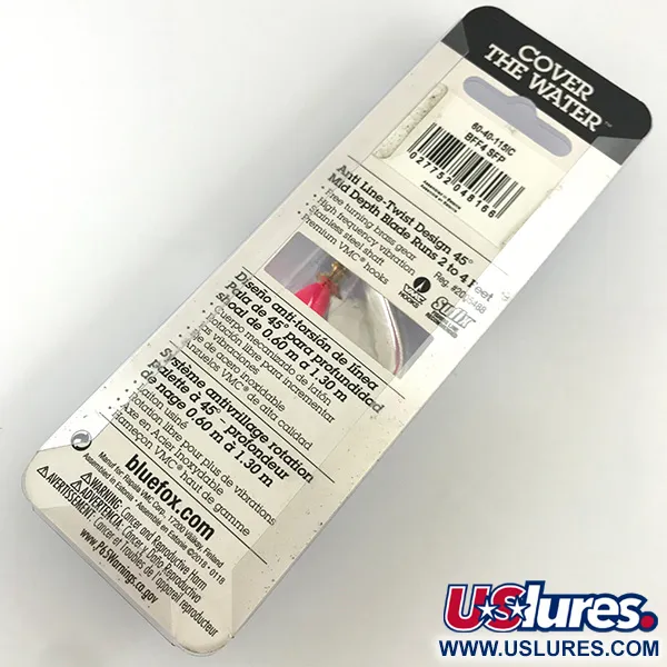 Blue Fox Super Vibrax 4 UV, 1/3oz Silver, Fluorescent spinning lure #4402