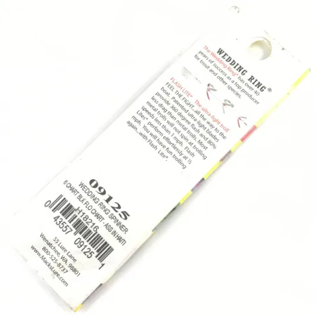 Kokanee tackle Mack's Lure Wedding Ring, 1/16oz Fluorescent Green / Black spinning lure #4329