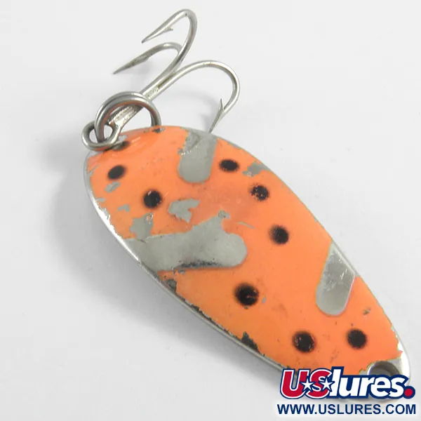 Vintage Seneca Little Cleo, 1/4oz Orange / Nickel fishing spoon #4339