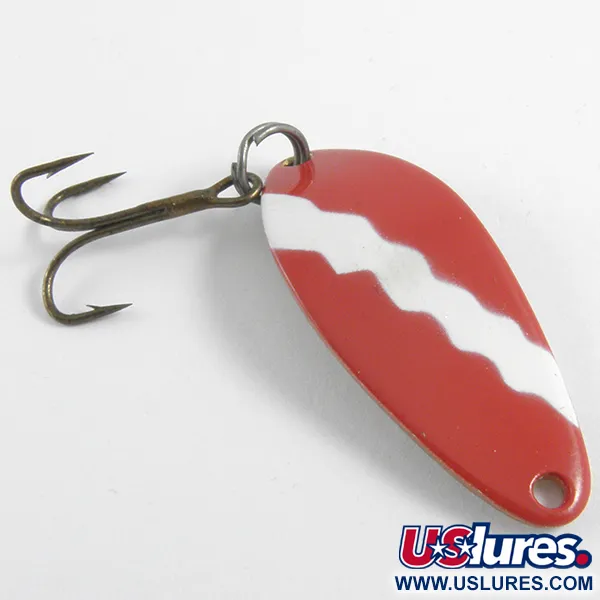 Vintage Seneca Little Cleo, 1/4oz Red / White / Gold fishing spoon #4340