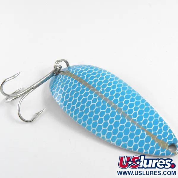 Vintage Seneca Little Cleo (Hula Girl), 3/4oz Light Blue / Nickel fishing spoon #4342