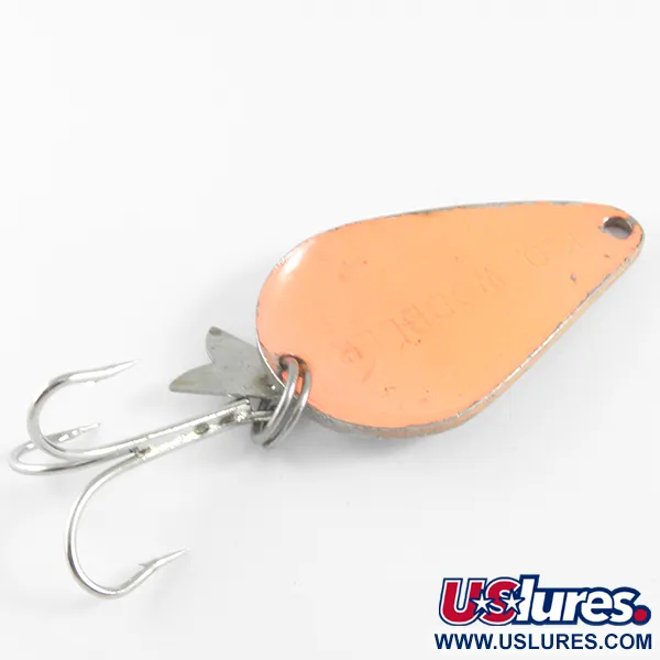 Vintage Acme K.O. Wobbler, 1/2oz Nickel / Orange fishing spoon #4348