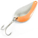 Vintage  Acme K.O. Wobbler, 1/2oz Nickel / Orange fishing spoon #4349