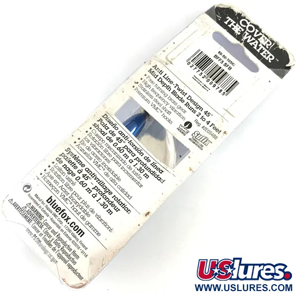 Blue Fox Super Vibrax 5, 1/2oz Silver spinning lure #4368