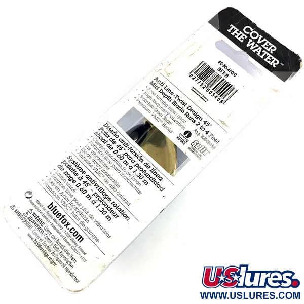 Blue Fox Super Vibrax 5, 1/2oz Black spinning lure #4369