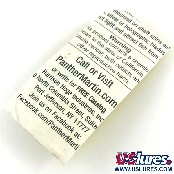   Panther Martin 1, 1/16oz Silver spinning lure #4371